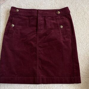Talbots Deep Burgundy Mini Skirt